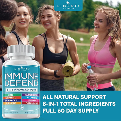 Defensa Inmunológica 8 En 1 Vitaminas Zinc 50 Mg Vitamina C Saúco D3