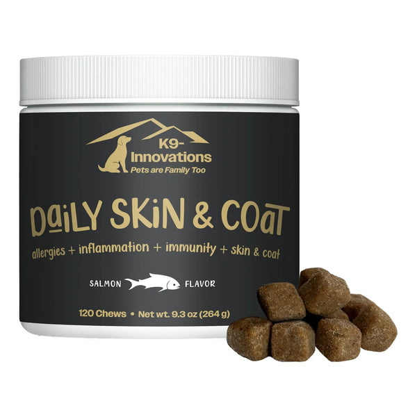 Masticables K9 Innovations Para Perros Sabor Salmón Omega 3 Vitamina C Antipicazón 120 Unidades