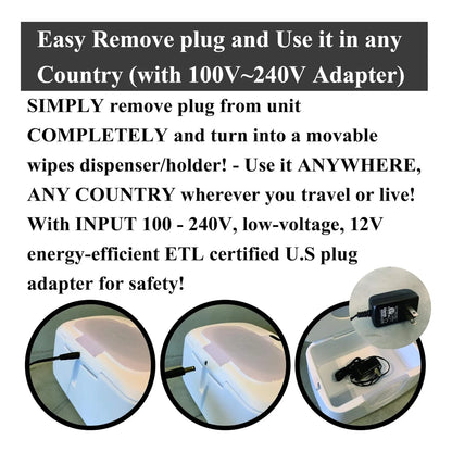 Calentador De Toallitas Húmedas Para Bebé Con Dispensador Y Soporte Temperatura Perfecta