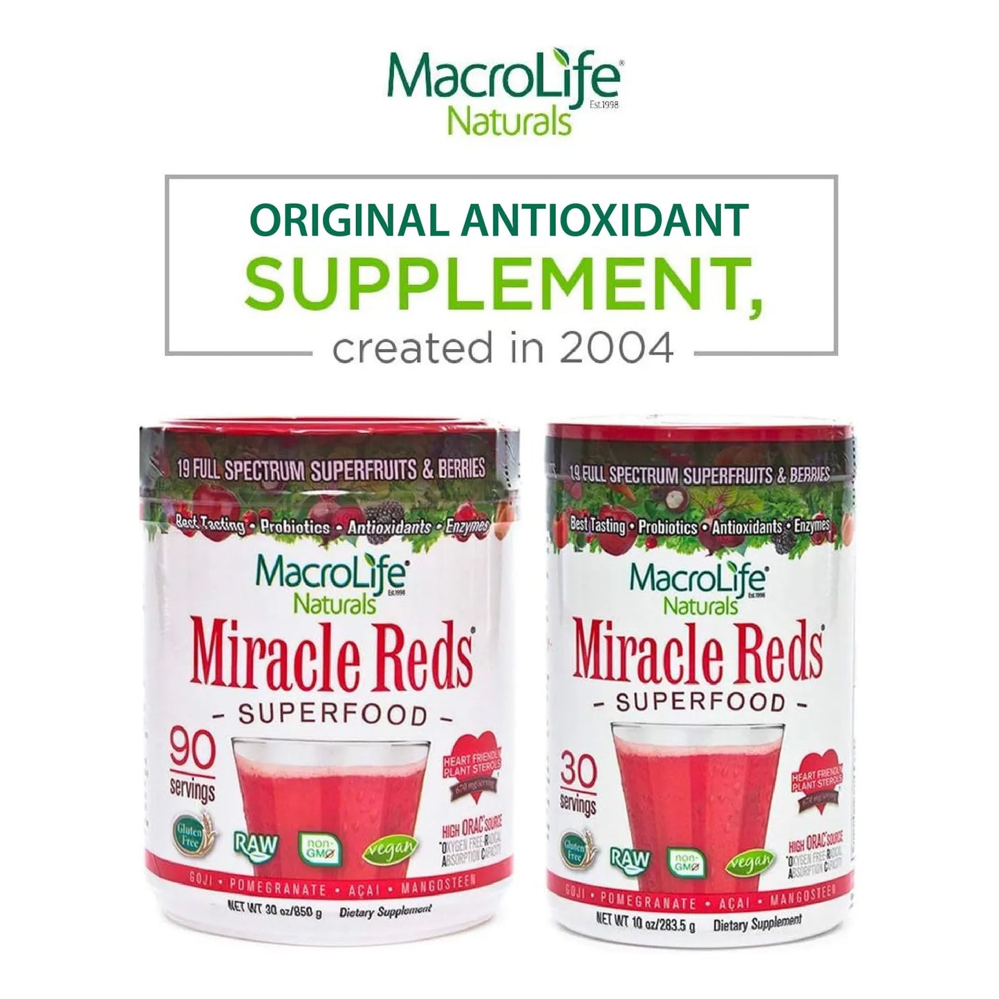 Miracle Reds Superalimento 850G 19 Superfrutas Antioxidantes Energía Natural