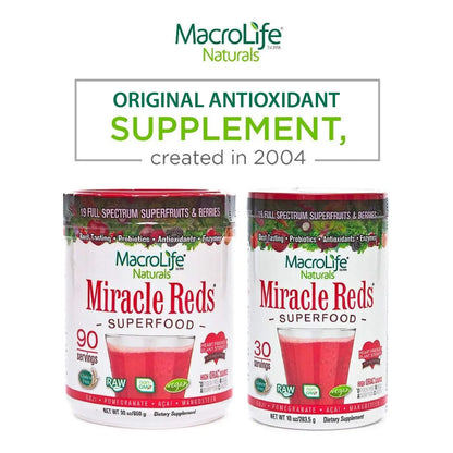Miracle Reds Superalimento 850G 19 Superfrutas Antioxidantes Energía Natural
