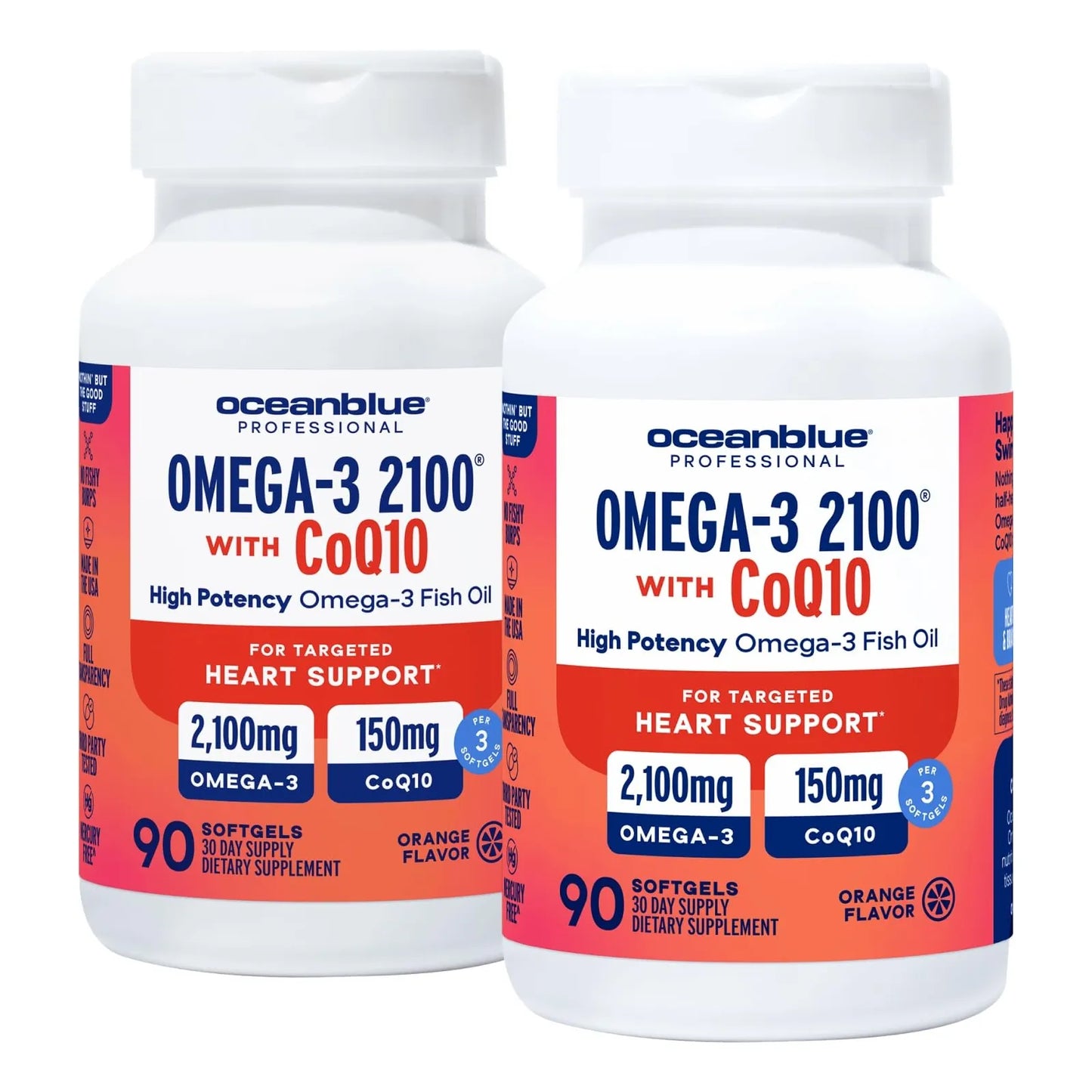 Omega 3 2100 Mg Con Coq10 90 Capsulas Suplemento Aceite Pescado Triple Fuerza