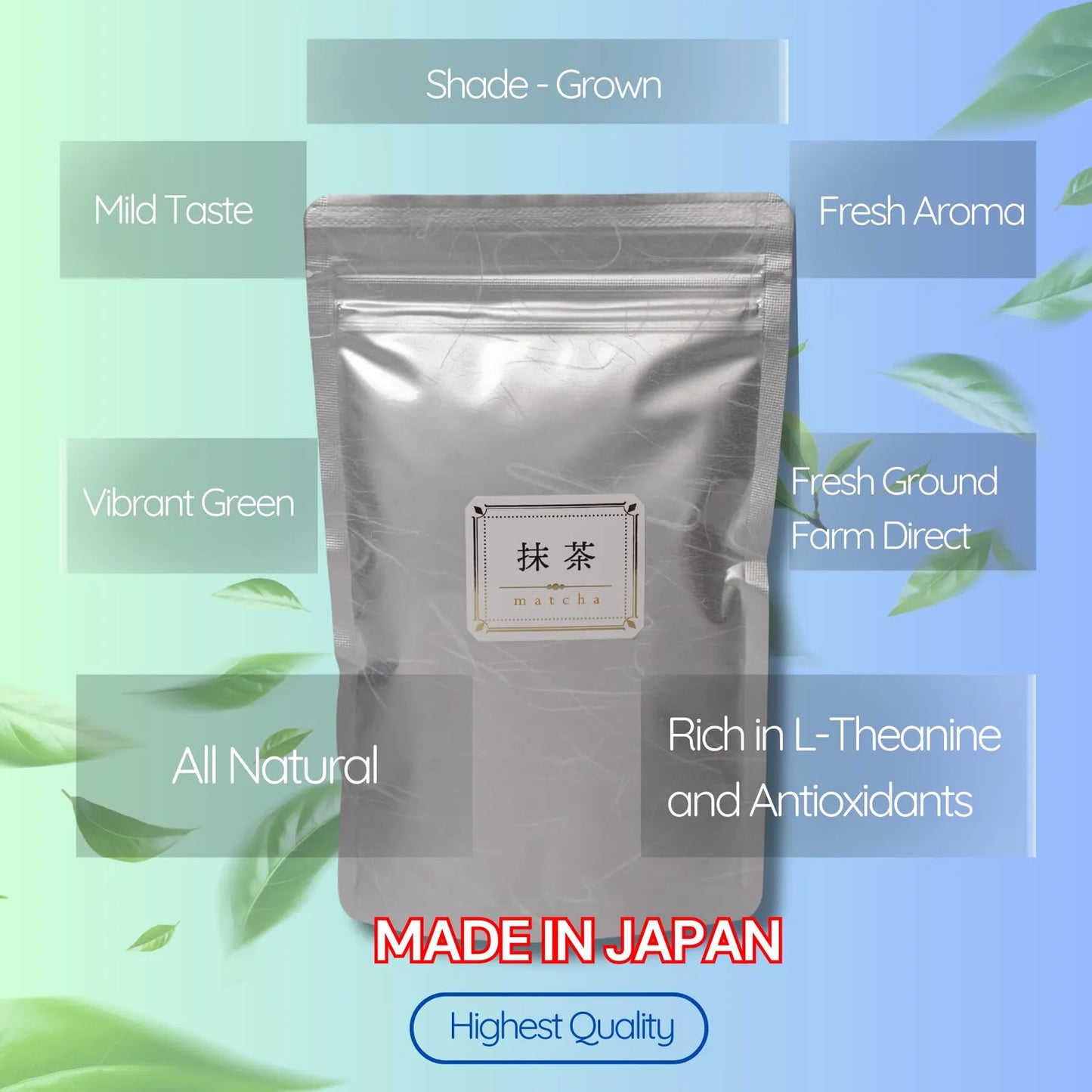Polvo De Matcha Japonés Grado Ceremonial 100g Satoen Té Verde Premium
