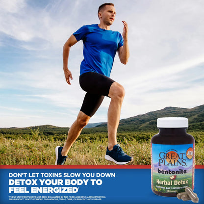 Arcilla Bentonita Con Hierbas Detox 60 Caps Limpieza Interna Yerba Prima