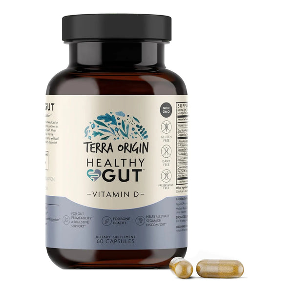 Cápsulas Intestinales Con Vitamina D 5000 UI Apoyo Digestivo Y Bienestar 60 Cápsulas Terra Origin