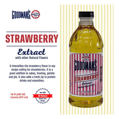 Extracto Natural De Fresa Goodmans Bajo En Calorias Y Sin Gluten