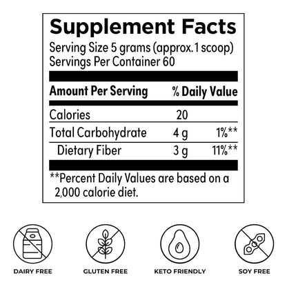 Fibra Extra 12 Tipos En Polvo Con Psyllium Y Antioxidantes Salud Intestinal