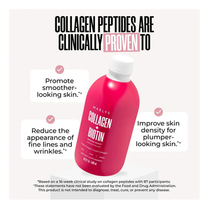 Maelys Colageno Liquido Con Biotina Para Cabello Piel Y Uñas Suplemento Hidrolizado
