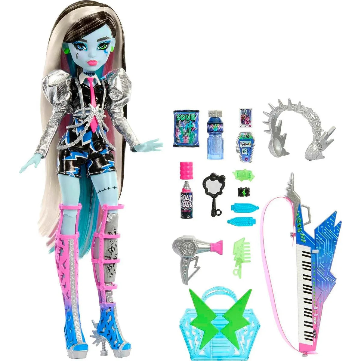 Muñeca Monster High Frankie Stein Amped Up Mattel Hhk53 Creatividad Y Diversión Garantizada