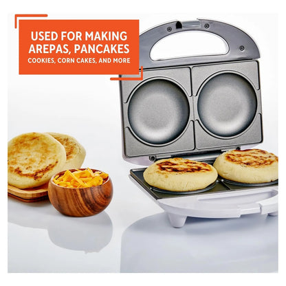 Máquina Eléctrica Antiadherente Imusa Gau 80345 Para Arepas 2 Ranuras 760W