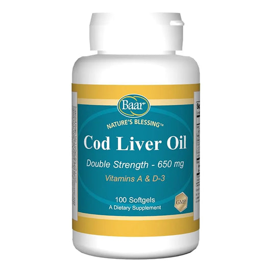 Capsulas Aceite Higado Bacalao 100 Unidades Con Omega 3 EPA DHA Vitaminas A D3