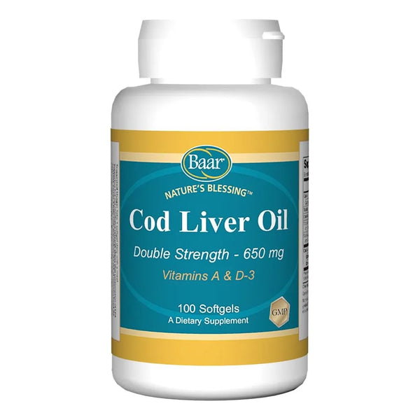 Capsulas Aceite Higado Bacalao 100 Unidades Con Omega 3 EPA DHA Vitaminas A D3