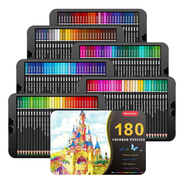 Juego De Lapices De Colores Artista 180 Und Nucleo Suave Soucolor Ideal Para Dibujo Y Manualidades