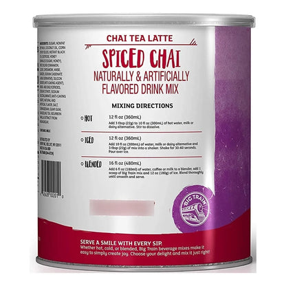 Té Chai Latte Big Train Mezcla Especias 1.9 Lb Bebida Instantánea Cremosa