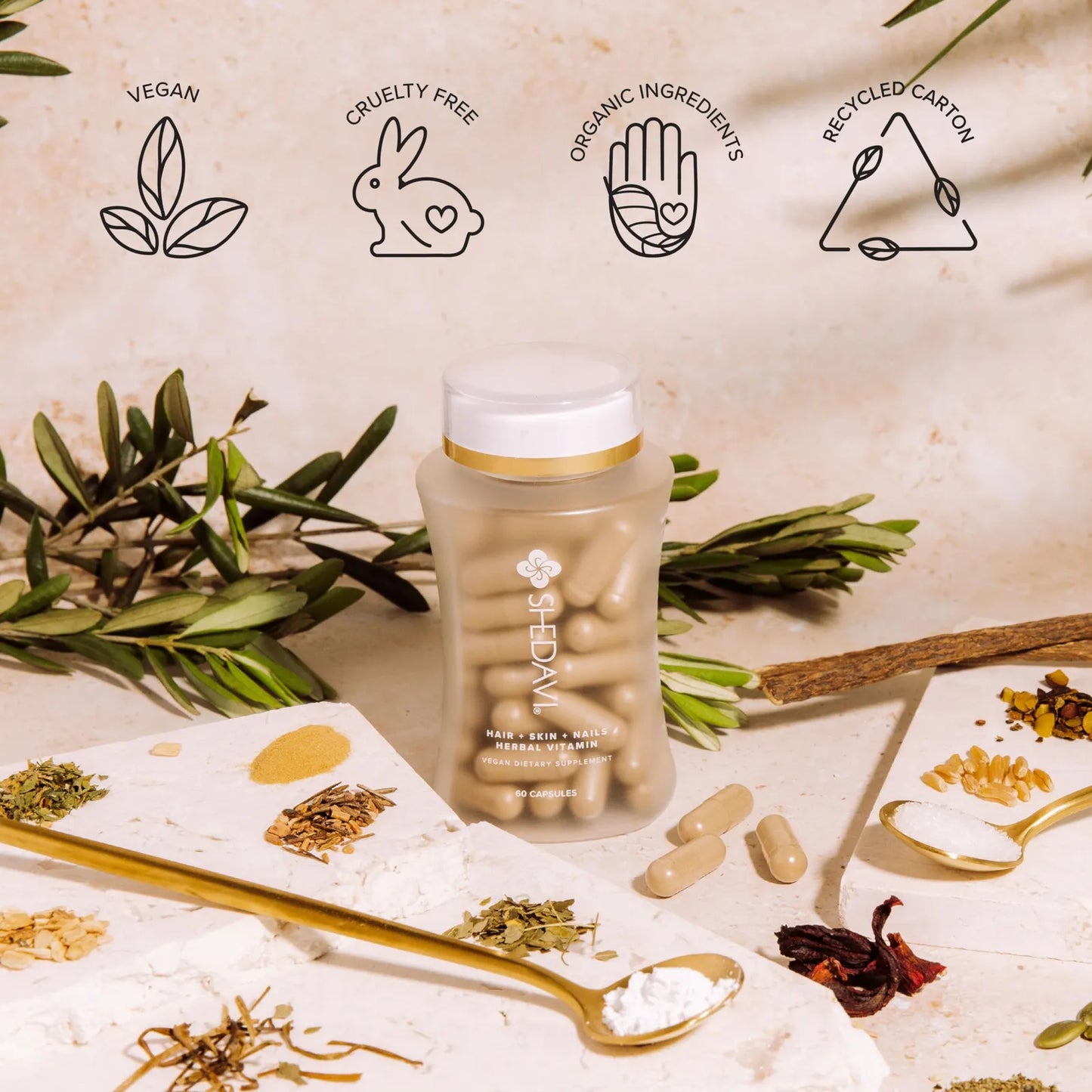 Vitaminas Naturales Para Crecimiento Rapido Del Cabello 60 Capsulas Veganas