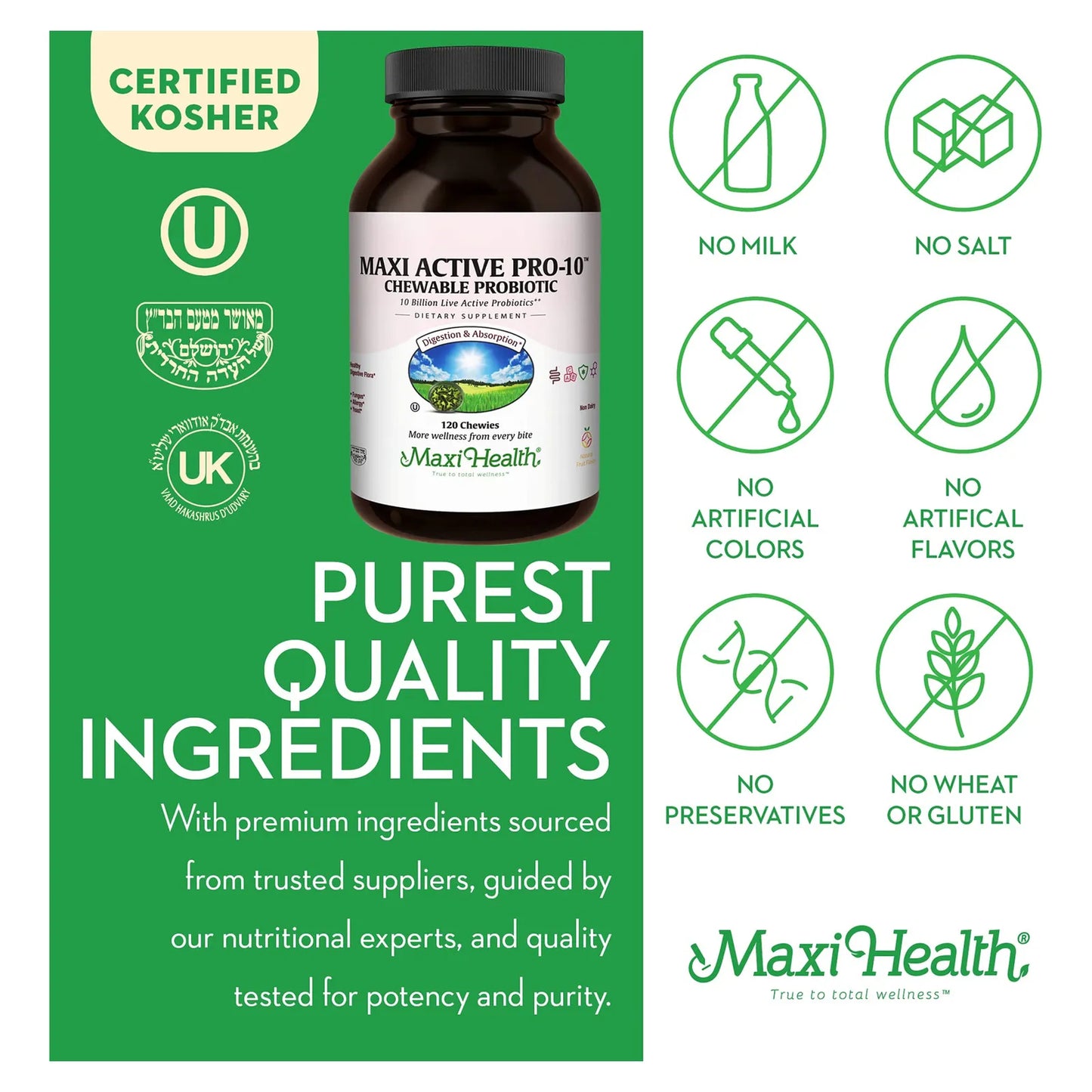 Probióticos Masticables Active Pro 10 Para Flora Digestiva 120 Unidades