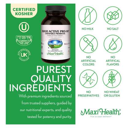 Probióticos Masticables Active Pro 10 Para Flora Digestiva 120 Unidades
