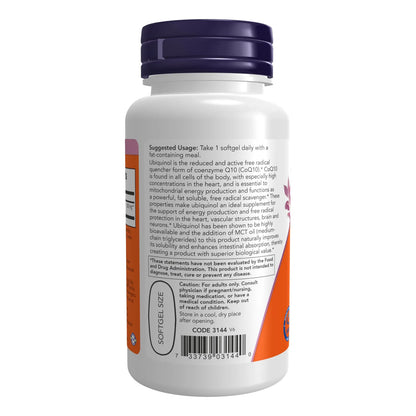 Ubiquinol 200 Mg 60 Capsulas Blandas Antioxidante Energia Cardiovascular