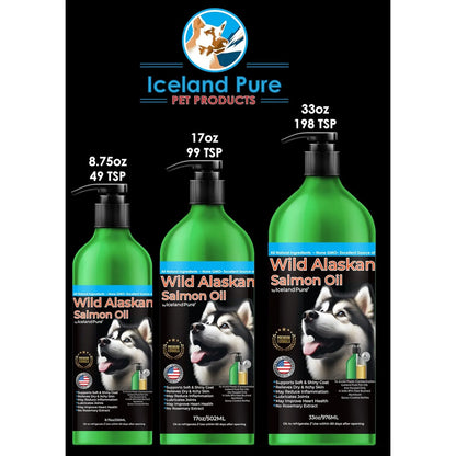 Aceite De Salmón Salvaje De Alaska Para Perros Y Gatos Suplemento Líquido Omega 3