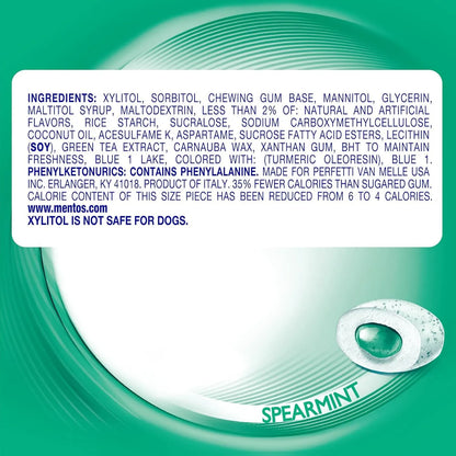 Mentos Pure Fresh Goma De Mascar Sin Azucar Sabor Menta Botella 50 Unidades Paquete De 6