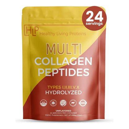 Polvo De Péptidos Multicolágeno Hidrolizado Tipo I Ii Iii V X Para Piel Cabello Uñas