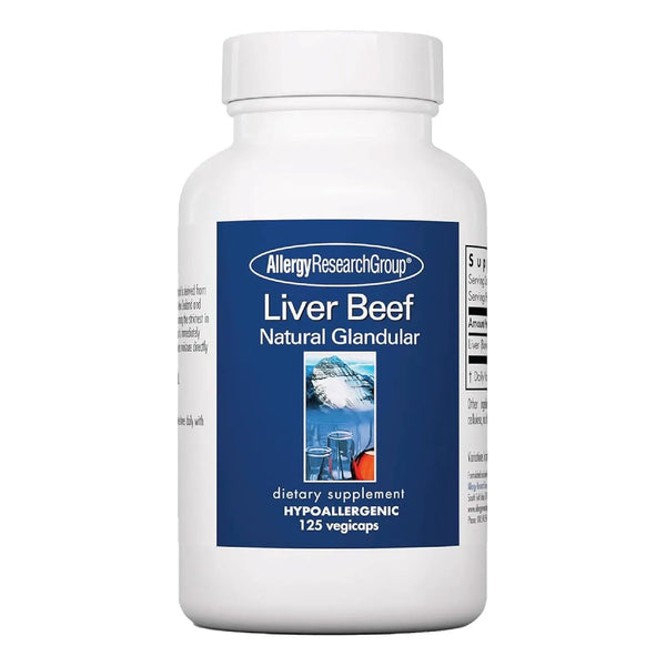 Cápsulas De Hígado De Res Alimentadas Con Pasto 1000 Mg Allergy Research Group Suplemento Hepático