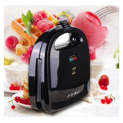 Sandwichera 4 En 1 ZZ S6141A B Para Waffles Tortillas Y Sandwich