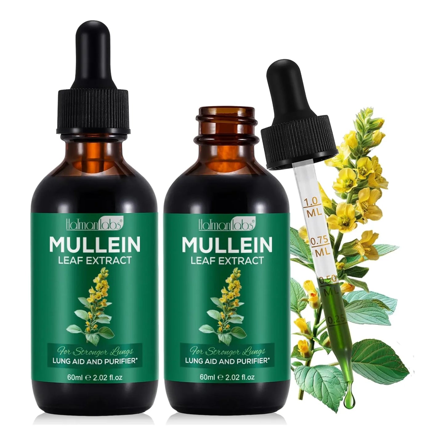 Extracto De Hoja De Gordolobo Gotas Para Limpieza Pulmonar Y Funcion Respiratoria