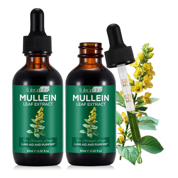 Extracto De Hoja De Gordolobo Gotas Para Limpieza Pulmonar Y Funcion Respiratoria