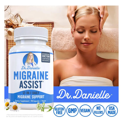 Suplemento Alivio Migraña Magnesio Quercetina Matricaria Mantequilla CoQ10 90 Cápsulas
