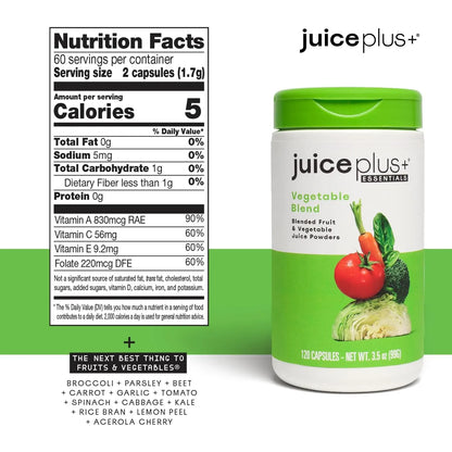Mezcla De Verduras En Capsulas Nutricion Completa Vegano Sin OMG 120 Unidades