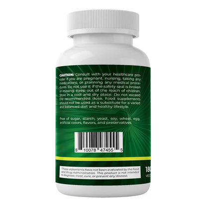 Extracto De Palma Enana Americana Capsulas 180 Unidades Soporte Prostático Natural
