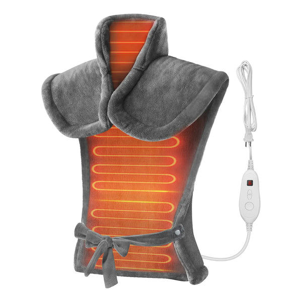 Almohadilla Térmica Grande Para Alivio De Dolor De Espalda Cuello Y Hombros Con Ajuste De Calor