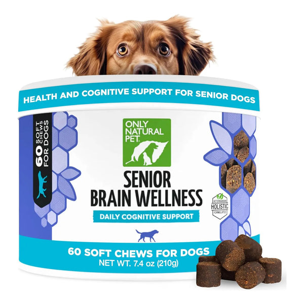 Masticables Suaves Only Natural Pet Senior Brain Wellness Para Perros Mayores Sabor Pollo Y Tocino