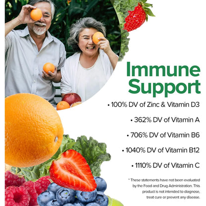 Capsulas Inmunologicas 1000 Mg Con 25 Frutas Y Verduras Organic As Refuerzo Defensas