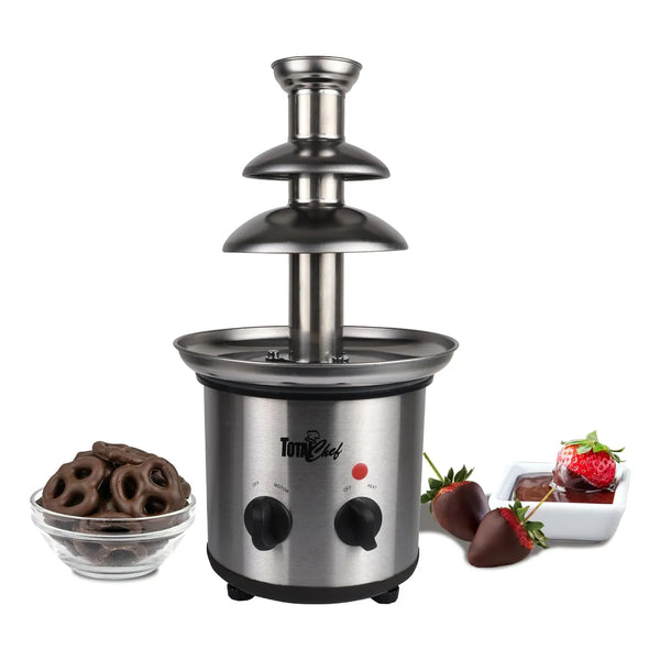 Fuente De Chocolate Electrica 3 Niveles 680g Total Chef Temperatura Ajustable Ideal Fiestas
