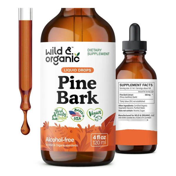 Gotas De Corteza De Pino Orgánico Antioxidante Tintura Extra Vegano Sin Azúcar