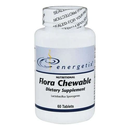 Tabletas Masticables Energéticas Flora 60 Unidades Sabor Frutal