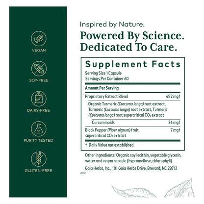Cápsulas De Cúrcuma Suprema 60 Unidades Antiinflamatorias Y Antioxidantes