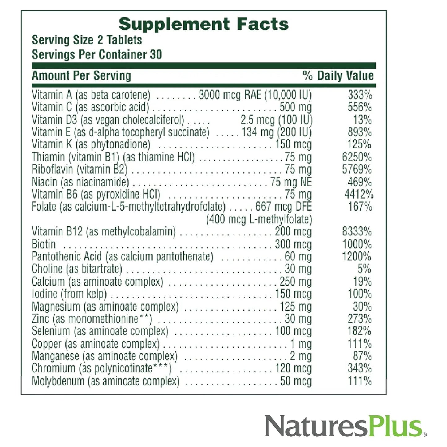 Multivitaminico Masculino Natures Plus Source Of Life 60 Tabletas Energia Natural
