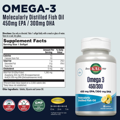 Aceite De Pescado Omega 3 1280 Mg Limón 60 Cápsulas Puro Y Potente