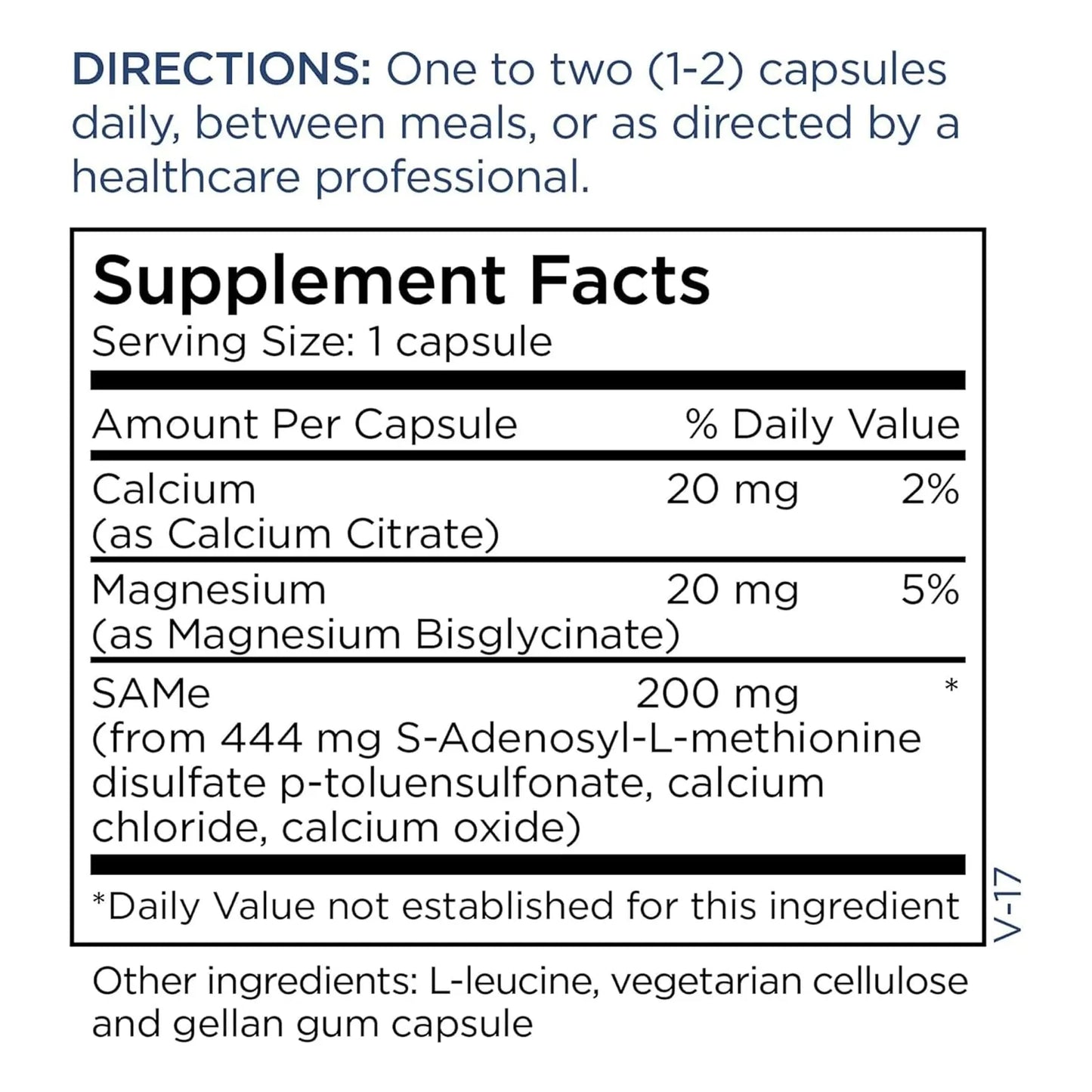 Capsulas Acidas De 200 Mg De S Adenosil Metionina Con Magnesio SAMe 60 Capsulas
