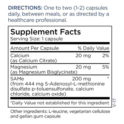 Capsulas Acidas De 200 Mg De S Adenosil Metionina Con Magnesio SAMe 60 Capsulas