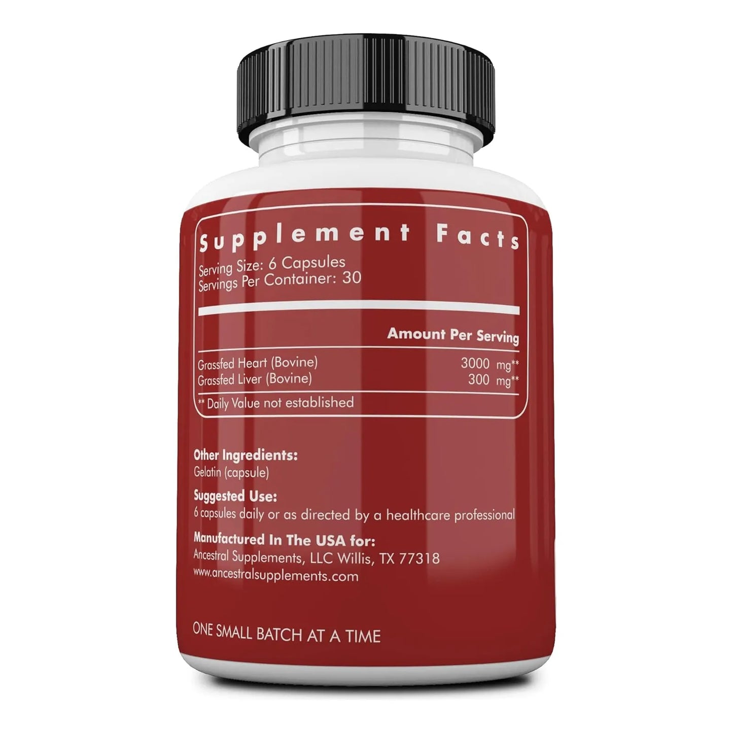 Capsulas Corazon De Res Alimentado Con Pasto Coq10 Salud Cardiaca Y Mitocondrial 180 Caps