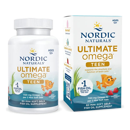 Omega 3 Para Adolescentes Nordic Naturals 60 Cápsulas Sin Sabor - Imagen 1