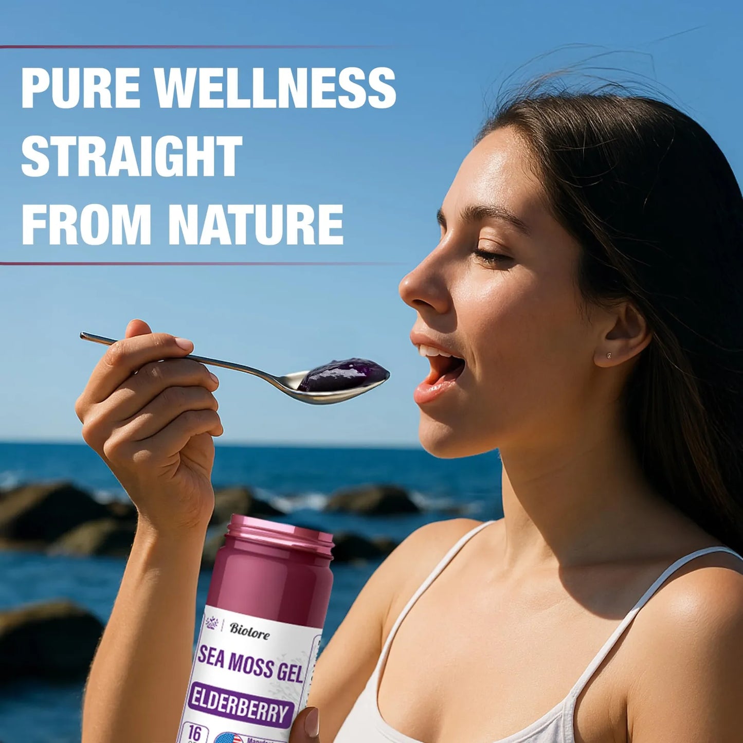 Gel De Musgo Marino Sauco 16 Onzas Superalimento Vegano Nutricion Integral