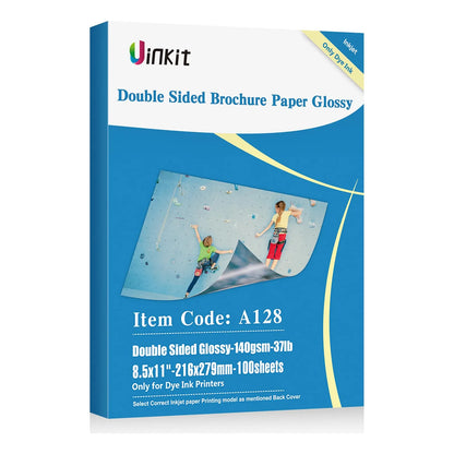 Papel Brillante Doble Cara 100 Hojas A4 140gsm Para Impresion Profesional