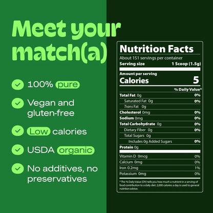 Té Verde En Polvo Orgánico Alto En Antioxidantes 227 Gramos Energía Natural