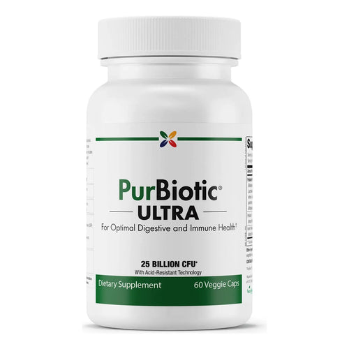 PurBiotic Ultra 25 Billones De CFU Probiótico Para Salud Digestiva E Inmune 60 Cápsulas