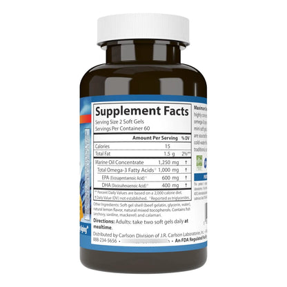 Omega Minis 1000 Mg Omega 3 Soporte Cardiaco Y Cerebral 120 Capsulas